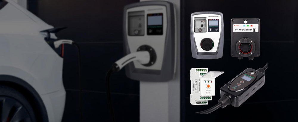 What is the difference in charging efficiency and speed between AC and DC electric vehicle chargers?